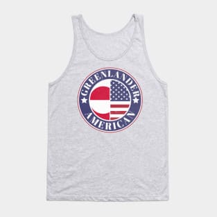 Proud Greenlander-American Badge - Greenland Flag Tank Top